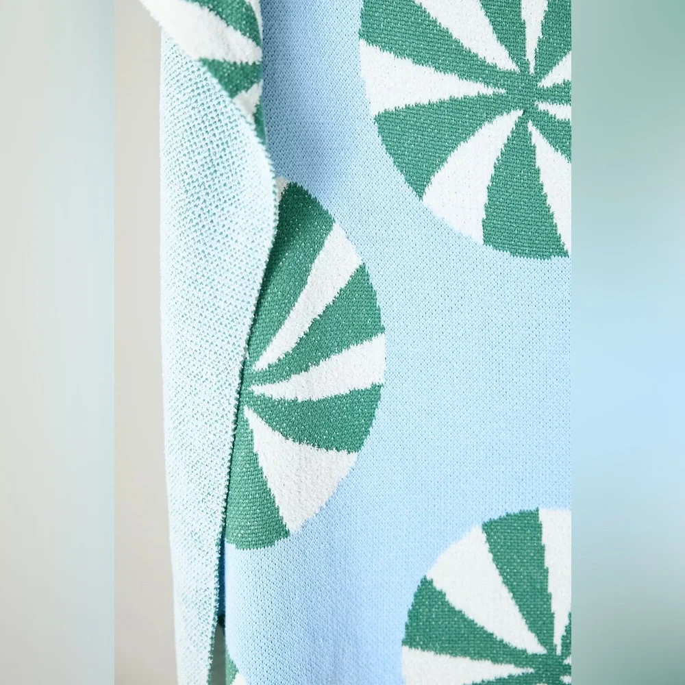 Anthropologie BONNIE JACQUARD KNIT THROW BLANKET Style No. 4541676600013 Candy